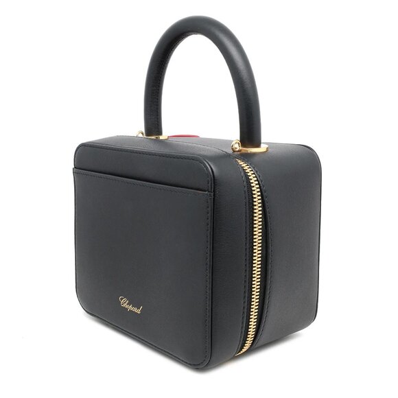 Chopard x Chloë Sevigny Green Carpet Black & Red Leather Shoulder Bag 95000-0980 - Picture 3 of 6